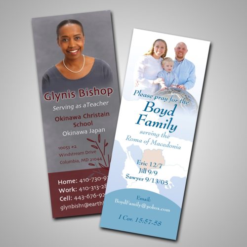 Bookmarks for Ministry Donations and Missionary Fundraising and Awareness - MissionaryCards.com